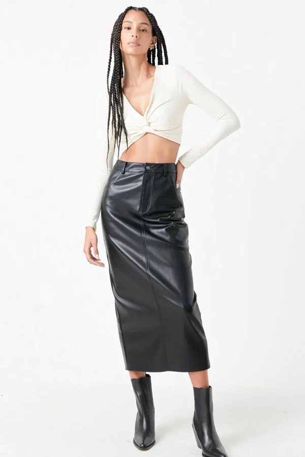 GREY LAB Sweaters & Knits | Tops*- Front Twist Cropped Long Sleeve