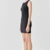 GREY LAB Knit Dresses | Little Black Dress*- Front Zip Sleeveless Knit Mini Dress BLACK