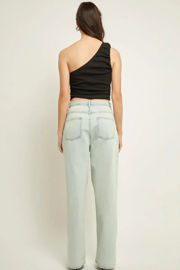 GREY LAB Denim | Tops*- High Waist Destroyed Jeans DENIM