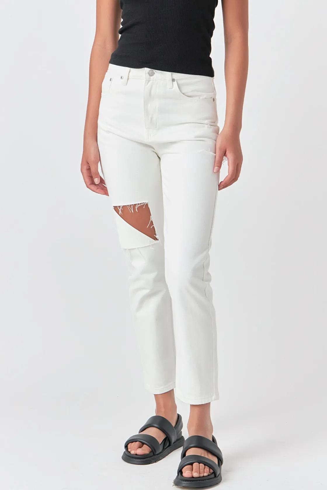 grey_lab__high_waist_ripp_0.webp GREY LAB Denim | Tops*- High Waist Ripped Jeans