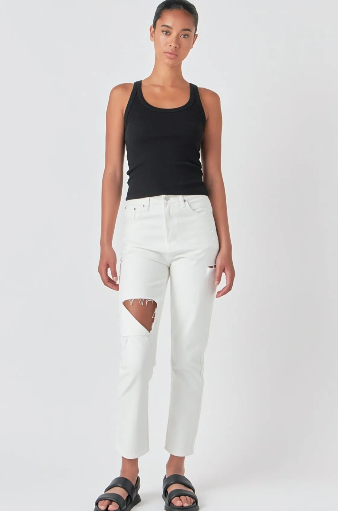 grey_lab__high_waist_ripp_3.webp GREY LAB Denim | Tops*- High Waist Ripped Jeans