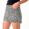 GREY LAB Skirts | Tops*- High Waisted Warped Mini Skirt BLACK/WHITE