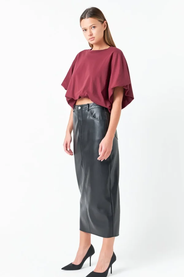 GREY LAB Tops*- High-Low Cropped T-Shirt