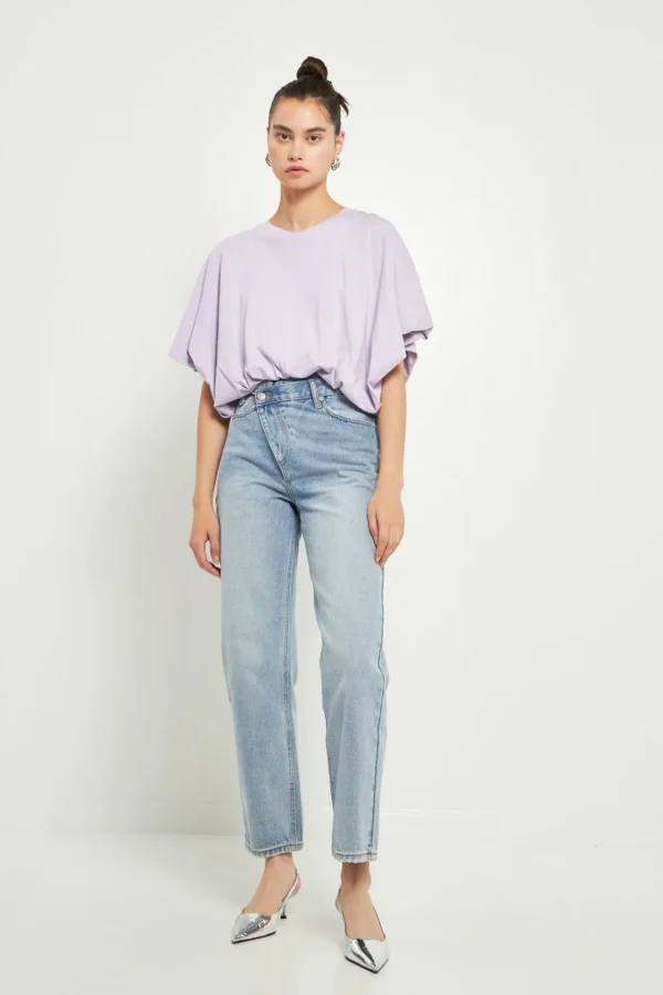 GREY LAB Tops*- High-Low Cropped T-Shirt