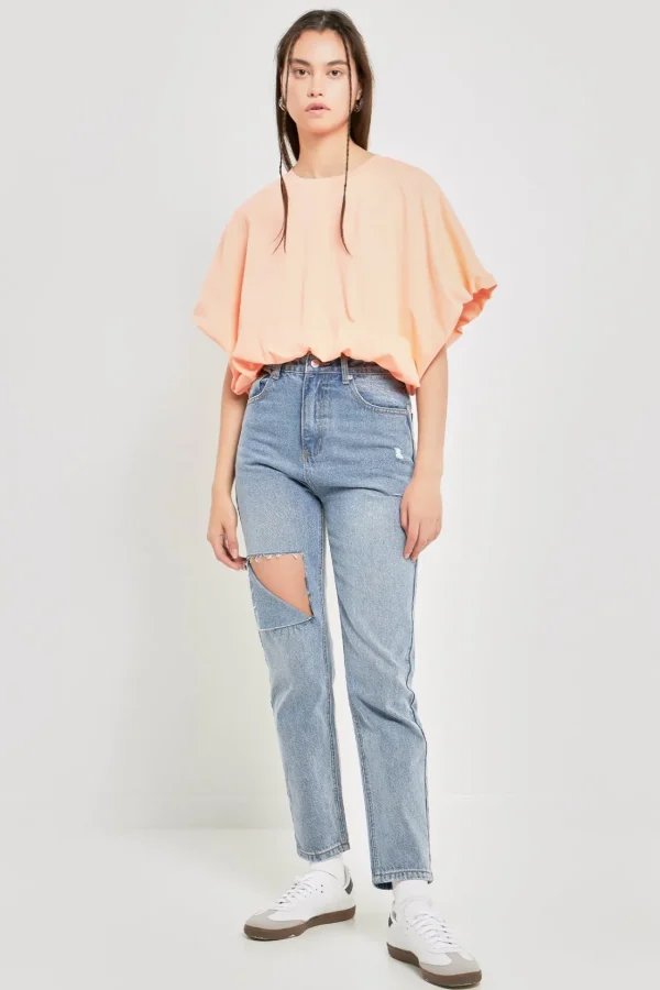GREY LAB Tops*- High-Low Cropped T-Shirt
