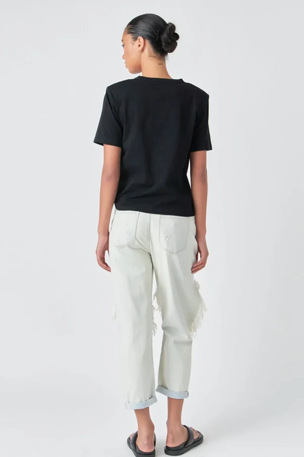 GREY LAB Denim | Tops*- Highly Distressed Jeans LIGHTDENIM