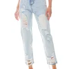 GREY LAB Denim | Tops*- High-Waisted Distressed Straight Leg Jeans