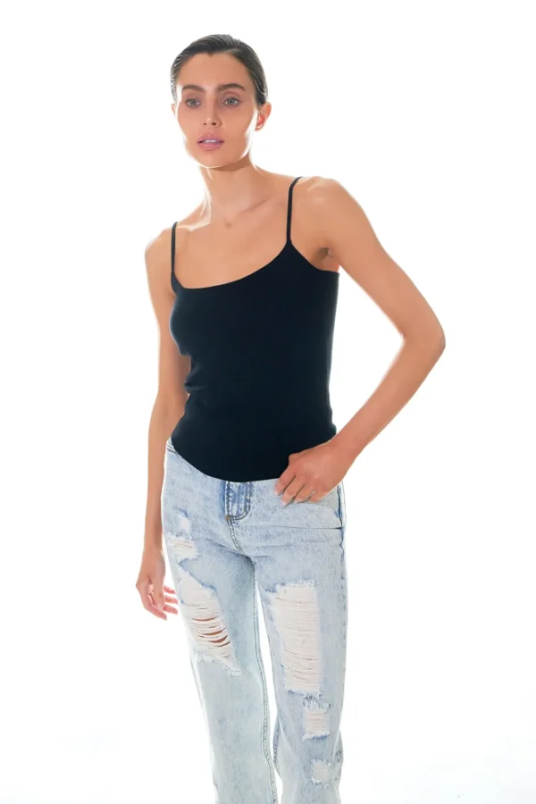 GREY LAB Denim | Tops*- High-Waisted Distressed Straight Leg Jeans