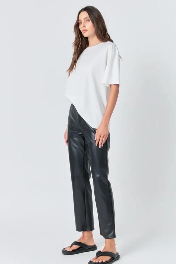 GREY LAB Pants | Tops*- High-Waisted Faux Leather Pants