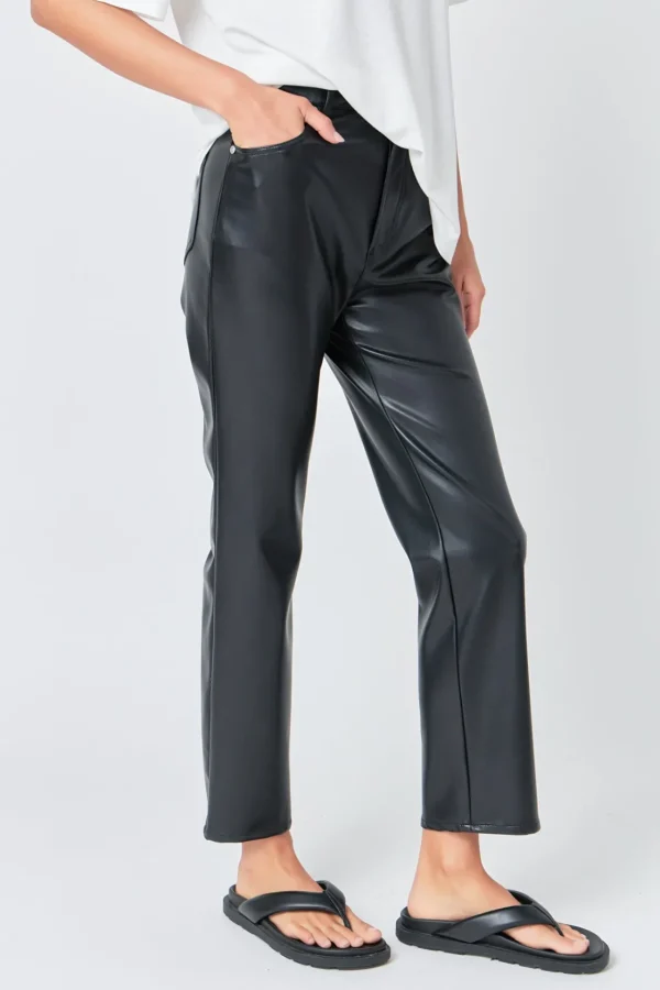 GREY LAB Pants | Tops*- High-Waisted Faux Leather Pants