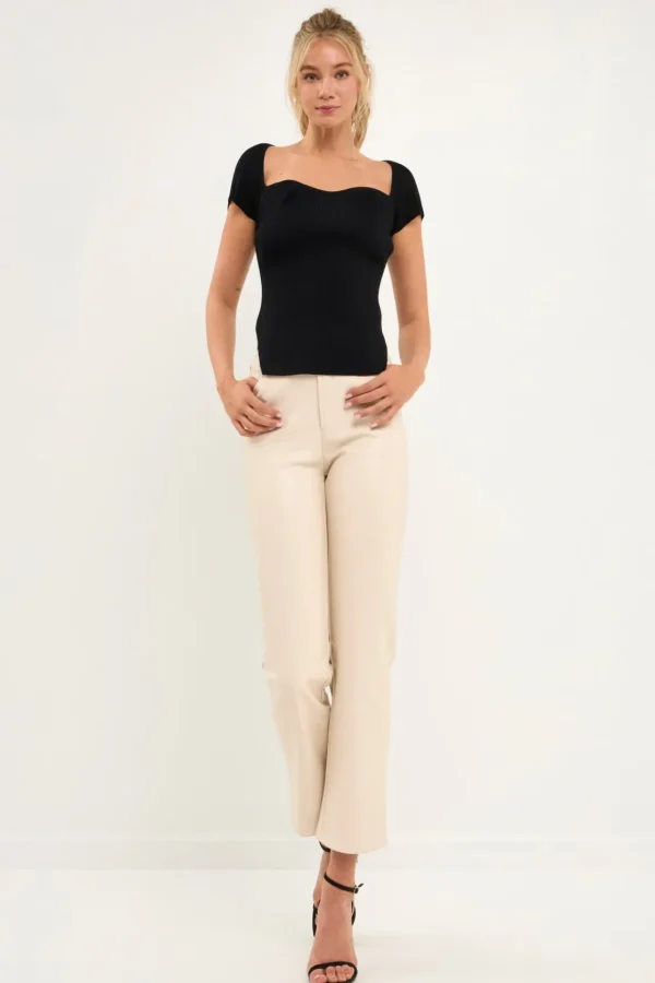 GREY LAB Pants | Tops*- High-Waisted Faux Leather Pants