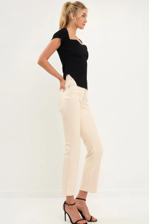 GREY LAB Pants | Tops*- High-Waisted Faux Leather Pants