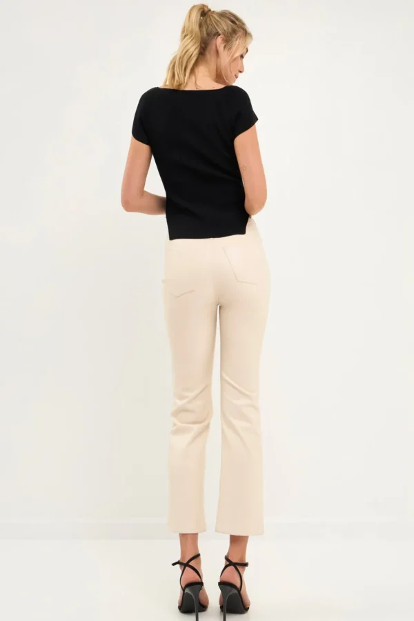GREY LAB Pants | Tops*- High-Waisted Faux Leather Pants