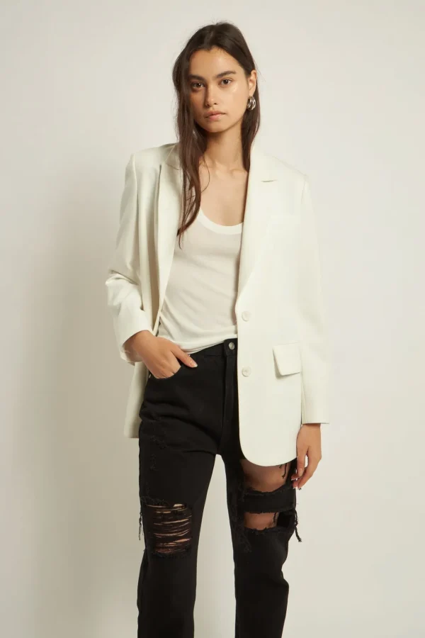 GREY LAB Denim | Tops*- High-Waisted Ripped Straight Leg Jeans