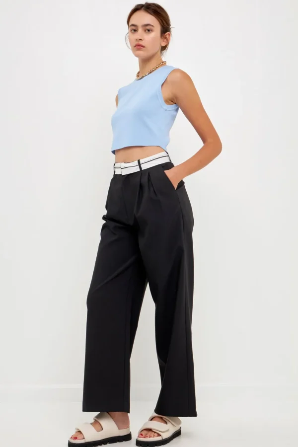 GREY LAB Sweaters & Knits | Tops*- Knit Crew Neck Cropped Tank Top
