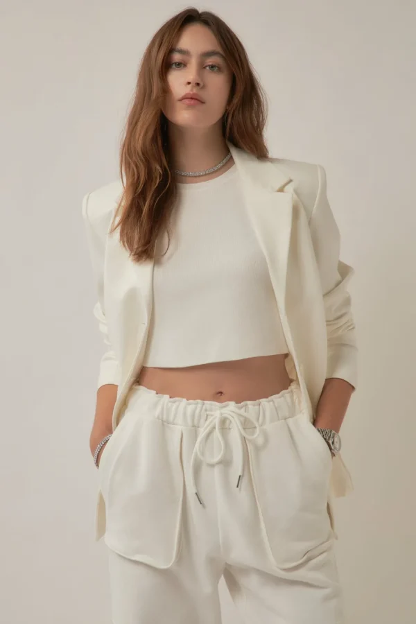GREY LAB Sweaters & Knits | Tops*- Knit Crew Neck Cropped Tank Top