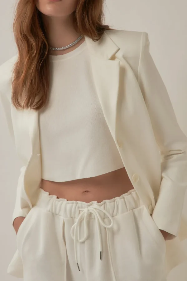 GREY LAB Sweaters & Knits | Tops*- Knit Crew Neck Cropped Tank Top