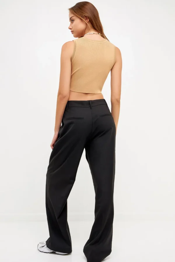 GREY LAB Sweaters & Knits | Tops*- Knit Crew Neck Cropped Tank Top