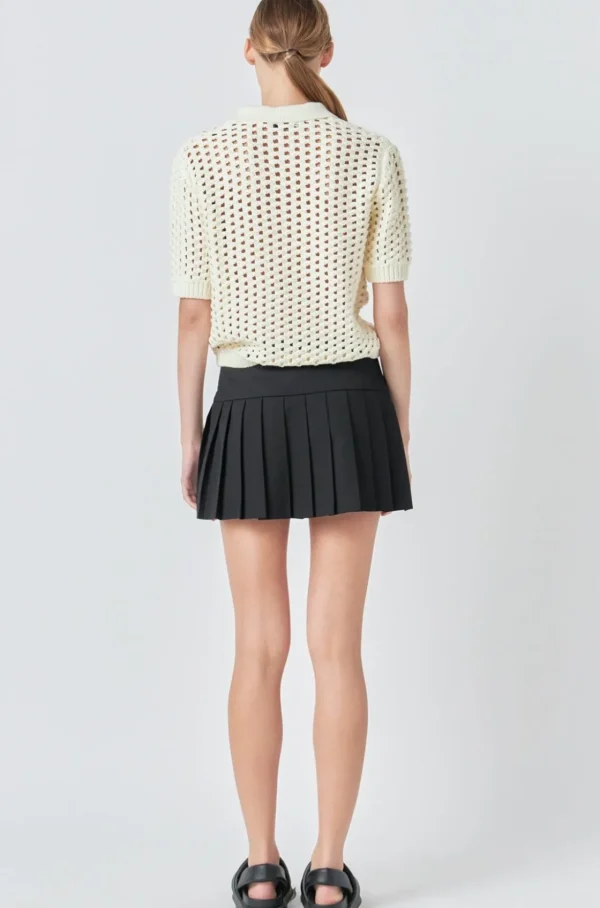 GREY LAB Sweaters & Knits | Shirts & Blouses*- Knit Mesh Shirt CREAM