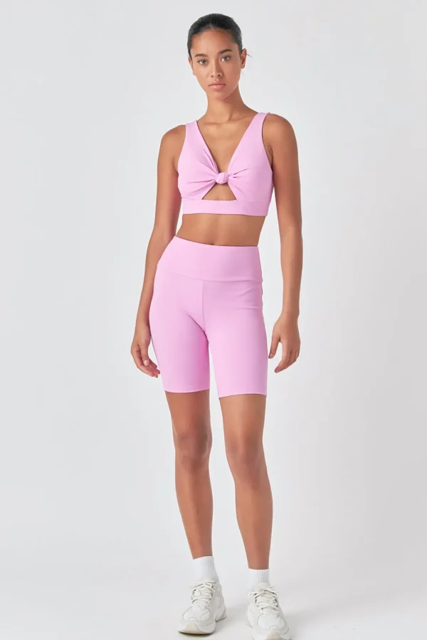 GREY LAB Tops*- Knotted Cut Out Tank Top PINK