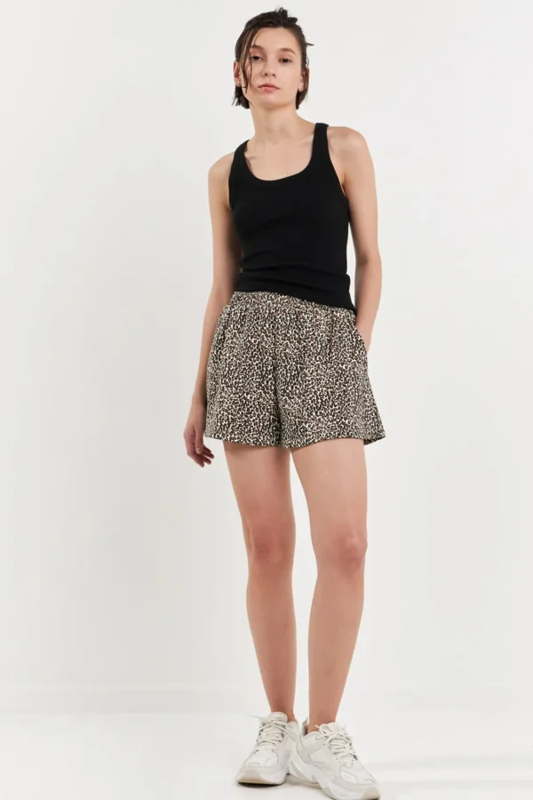 GREY LAB Shorts & Skorts | Tops*- Leopard Print Shorts IVORYMULTI