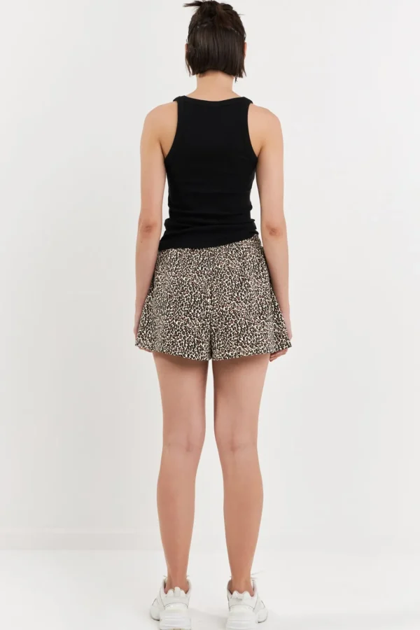 GREY LAB Shorts & Skorts | Tops*- Leopard Print Shorts IVORYMULTI