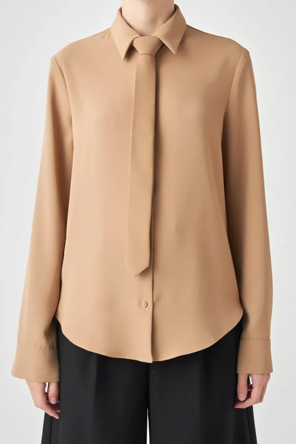 GREY LAB Shirts & Blouses | Tops*- Lightweight Collared Dress Shirt