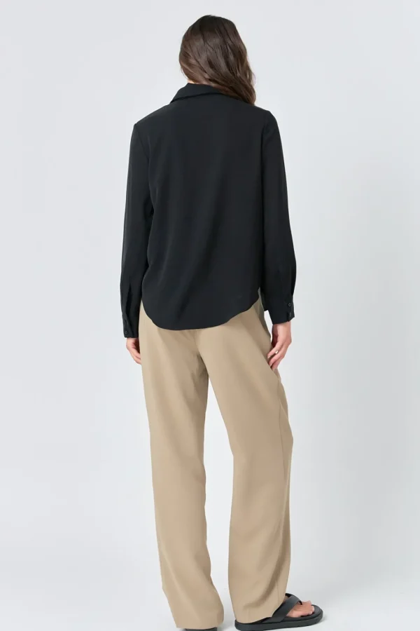 GREY LAB Shirts & Blouses | Tops*- Lightweight Collared Dress Shirt