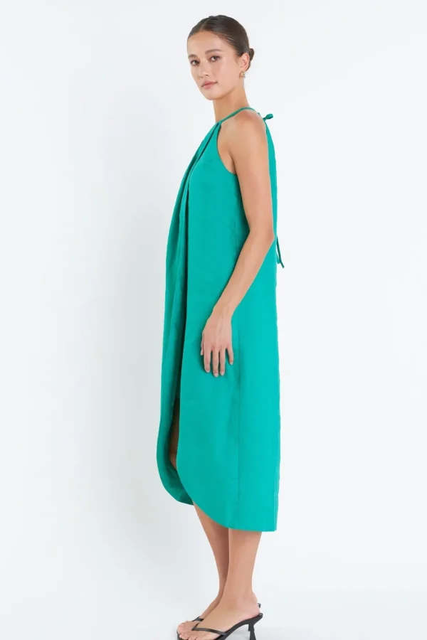 GREY LAB Tops*- Linen Dress KELLYGREEN