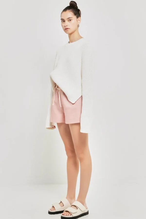 GREY LAB Shorts & Skorts | Tops*- Linen Shorts with Contrast Strap PINK
