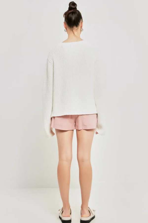 GREY LAB Shorts & Skorts | Tops*- Linen Shorts with Contrast Strap PINK