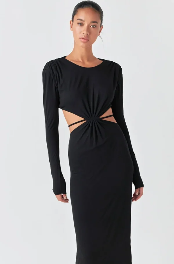 GREY LAB Tops*- Long Sleeve Open-Back Maxi Dress