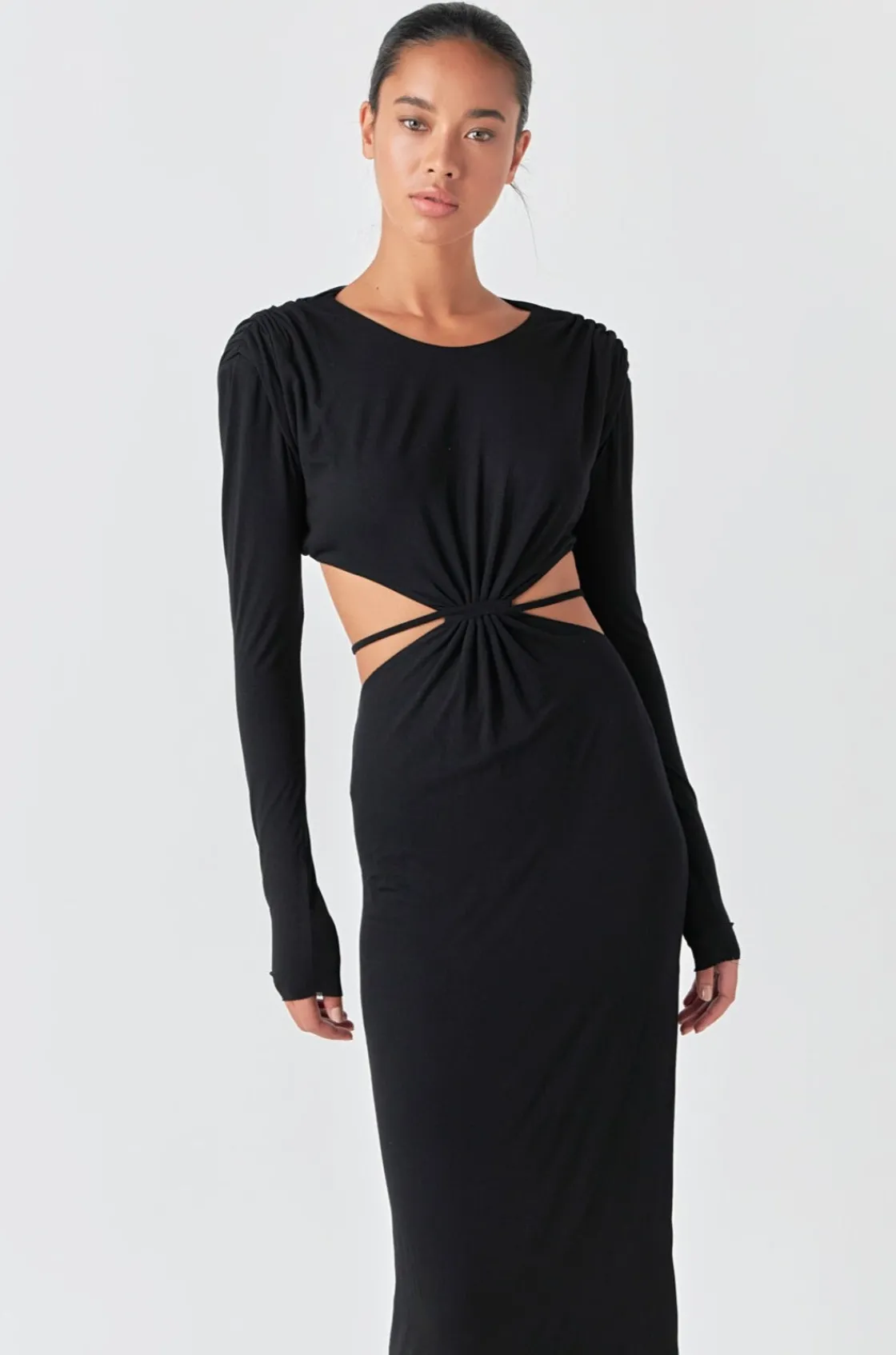 grey_lab__long_sleeve_ope_1.webp GREY LAB Tops*- Long Sleeve Open-Back Maxi Dress