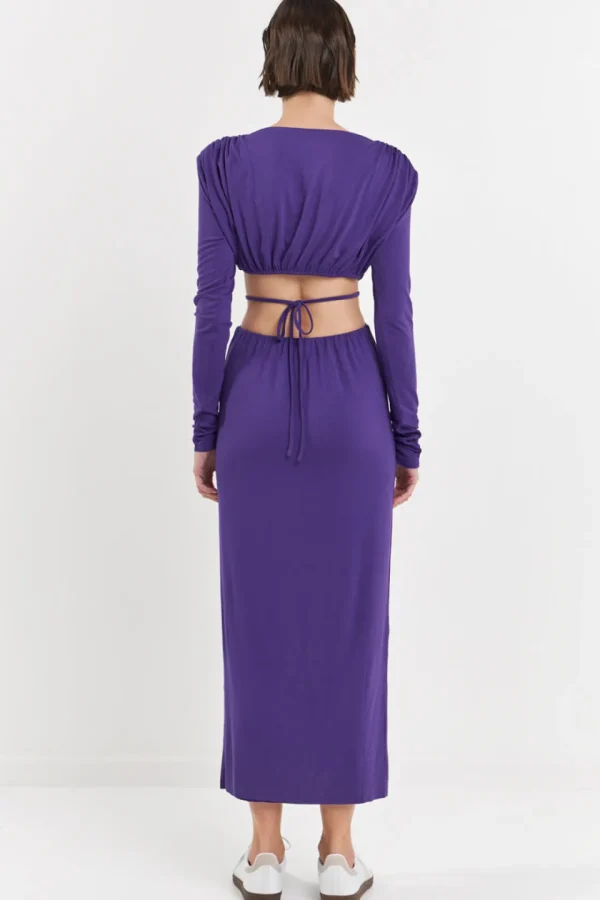 GREY LAB Tops*- Long Sleeve Open-Back Maxi Dress