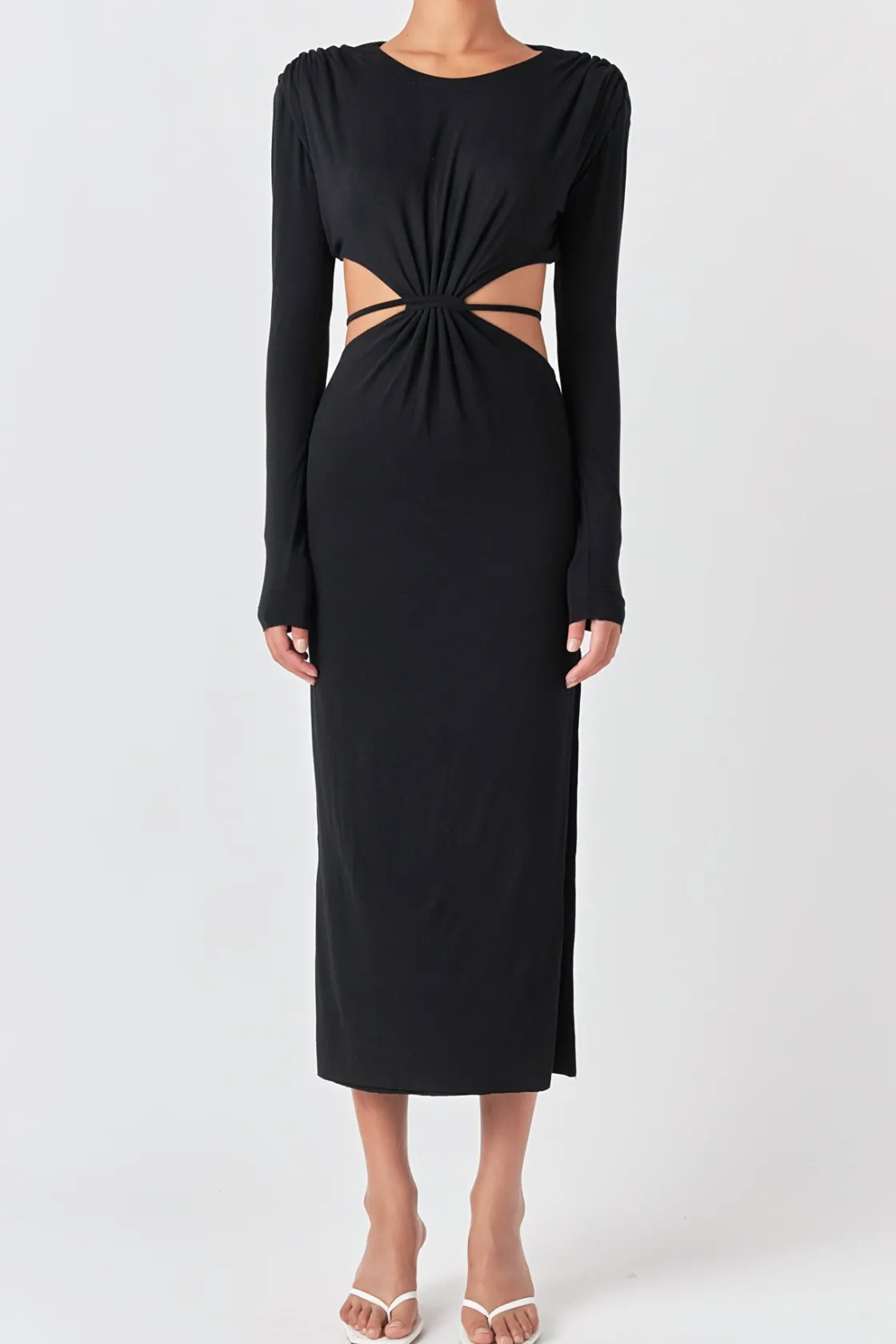 grey_lab__long_sleeve_ope_2.webp GREY LAB Tops*- Long Sleeve Open-Back Maxi Dress
