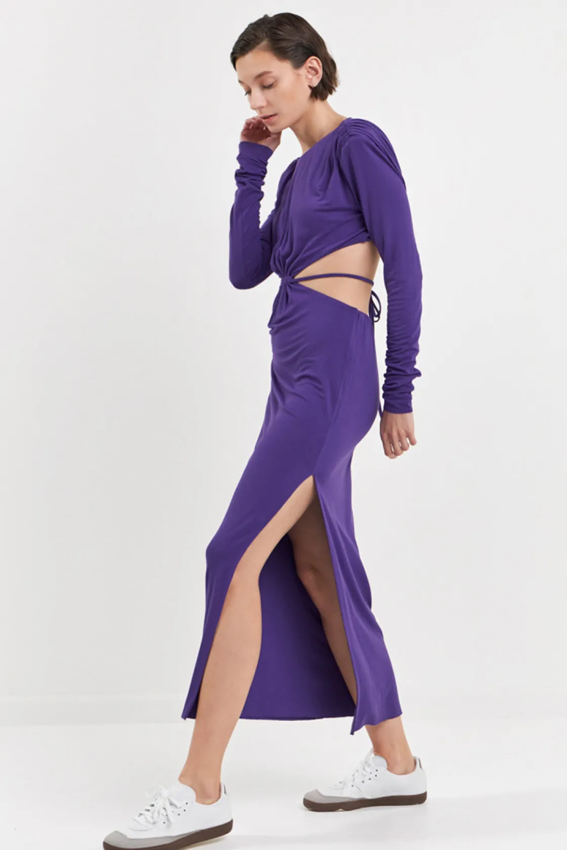 grey_lab__long_sleeve_ope_6.webp GREY LAB Tops*- Long Sleeve Open-Back Maxi Dress