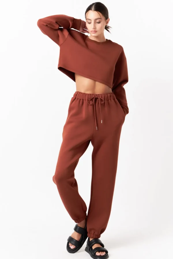 GREY LAB Loungewear | Matching Sets*- Loungewear Cropped Sweatshirt