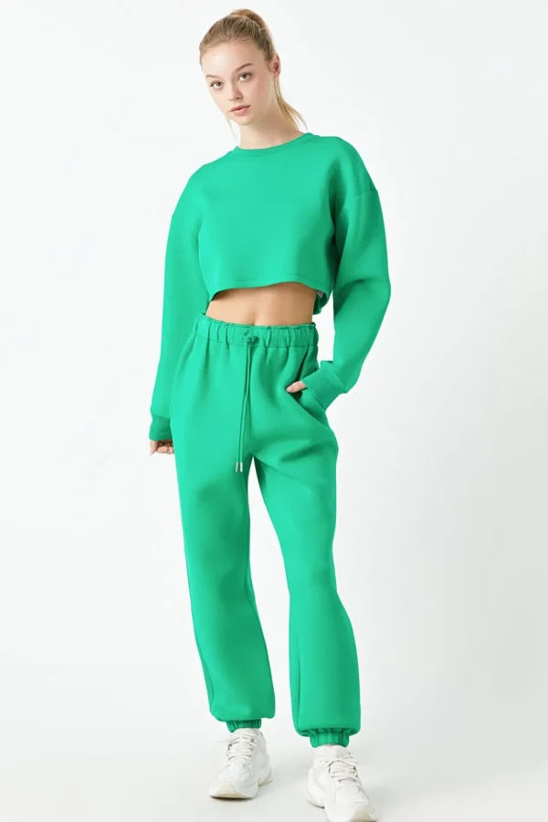 GREY LAB Loungewear | Matching Sets*- Loungewear Cropped Sweatshirt