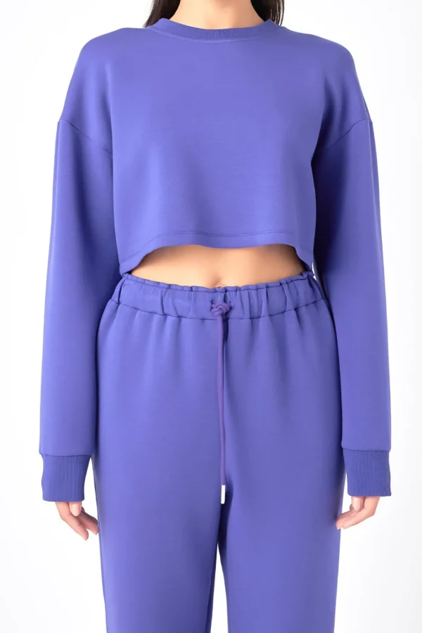 GREY LAB Loungewear | Matching Sets*- Loungewear Cropped Sweatshirt