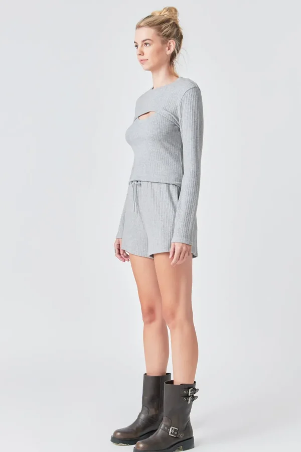 GREY LAB Loungewear | Sweaters & Knits*- Loungewear Knit Shorts LIGHTHEATHERGREY