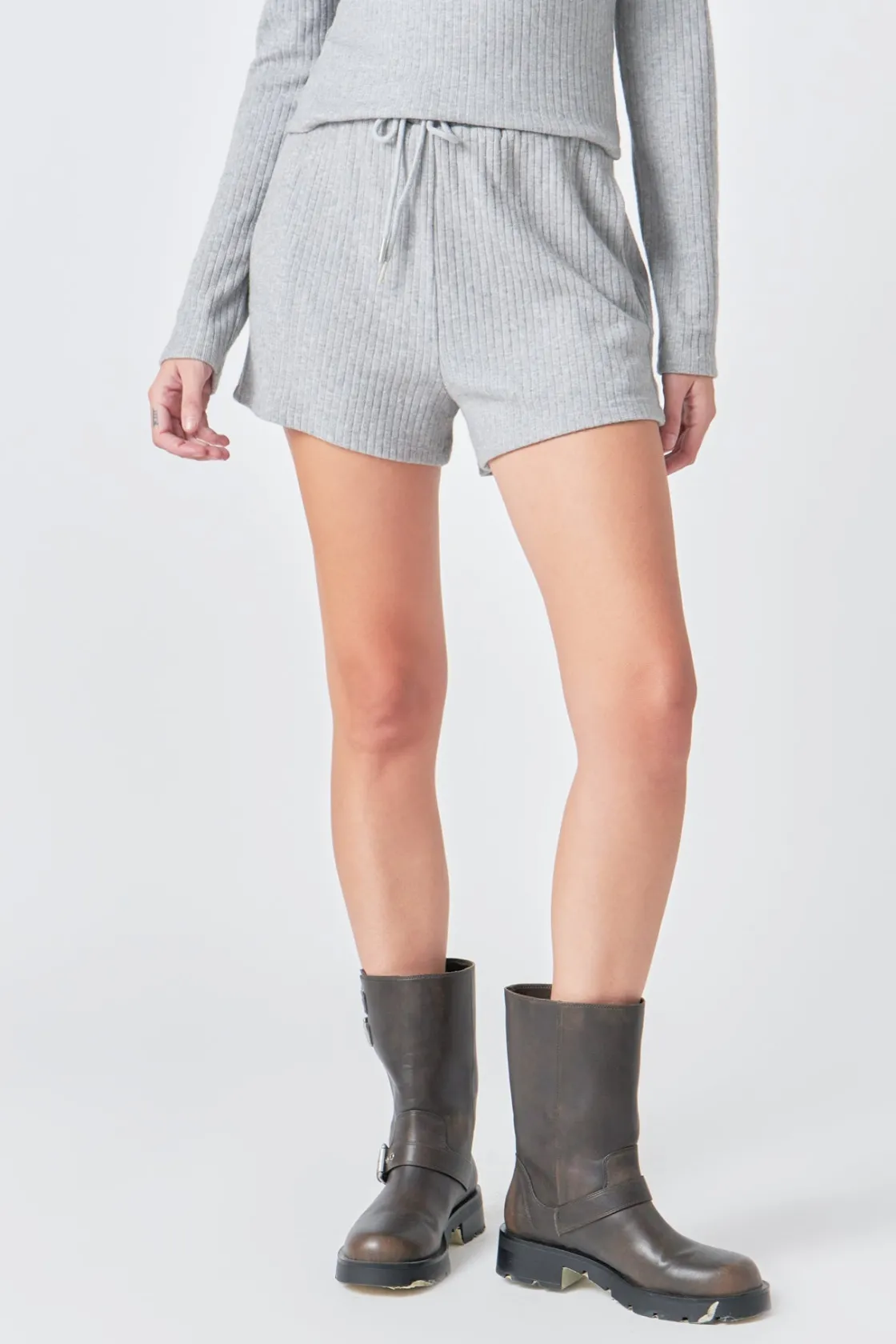 grey_lab__loungewear_knit_3.webp GREY LAB Loungewear | Sweaters & Knits*- Loungewear Knit Shorts LIGHTHEATHERGREY