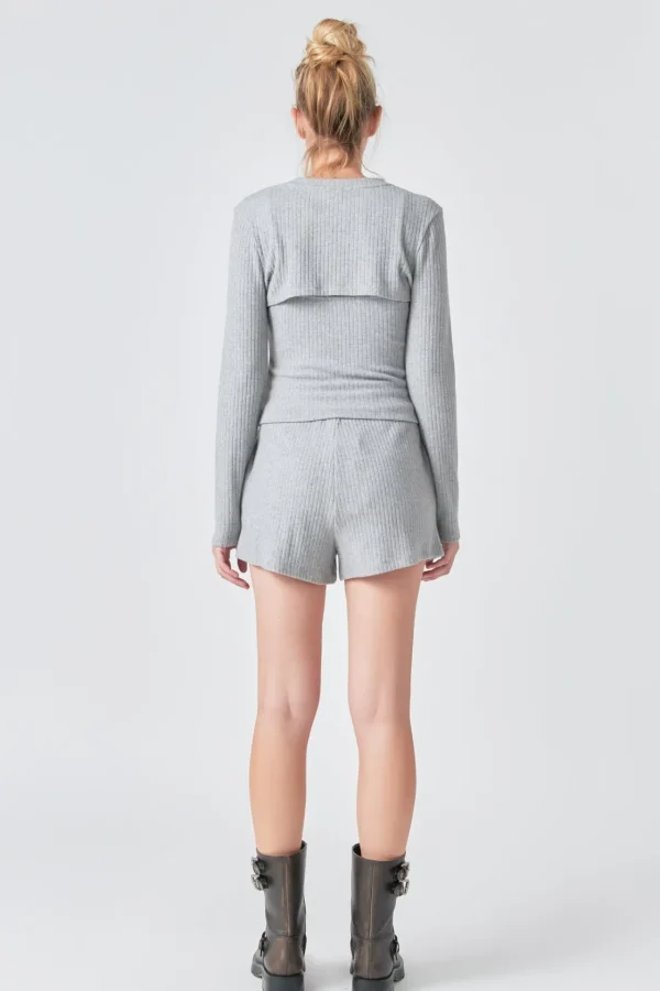 GREY LAB Loungewear | Sweaters & Knits*- Loungewear Knit Shorts LIGHTHEATHERGREY