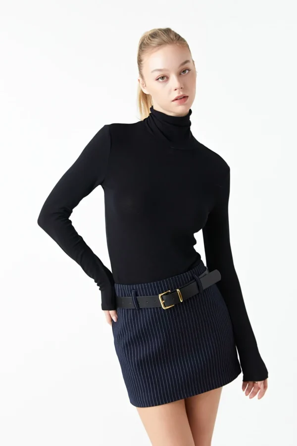 GREY LAB Skirts | Tops*- Low Rise Striped Mini Sirt DARKNAVY