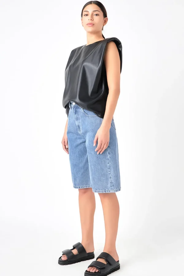 GREY LAB Denim | Shorts & Skorts*- Low Waisted Denim Shorts BLUE