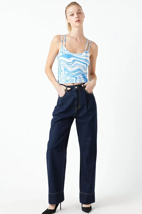 GREY LAB Sweaters & Knits | Matching Sets*- Marble Print Knit Top BLUEMULTI