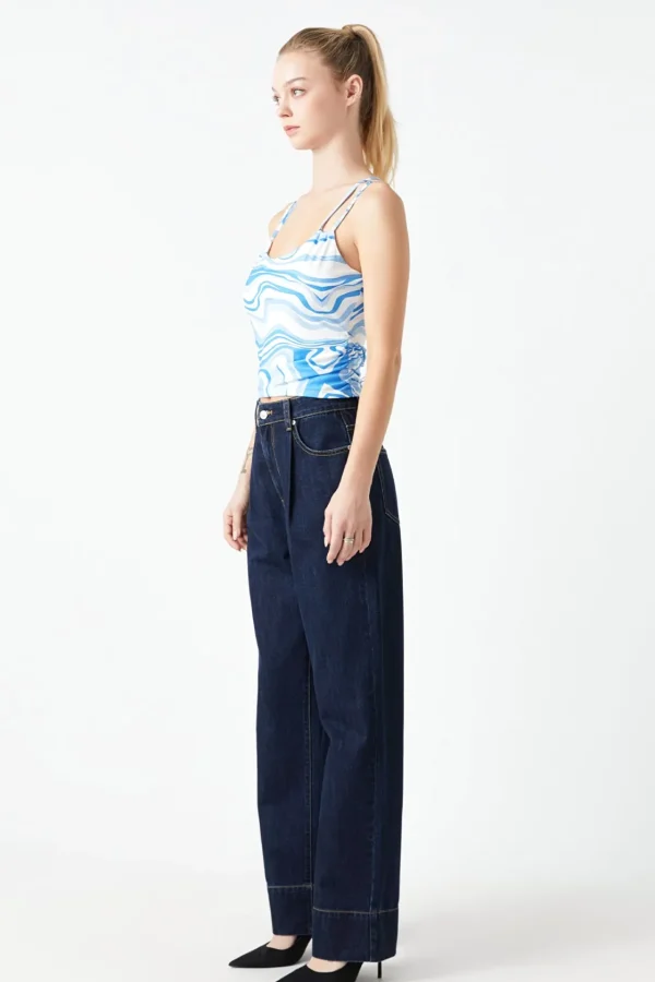 GREY LAB Sweaters & Knits | Matching Sets*- Marble Print Knit Top BLUEMULTI