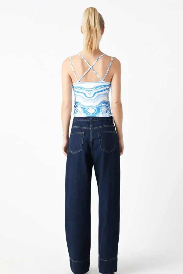 GREY LAB Sweaters & Knits | Matching Sets*- Marble Print Knit Top BLUEMULTI