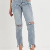 GREY LAB Denim | Tops*- Mid Rise Distressed Ankle Skinny Jeans LIGHTBLUE