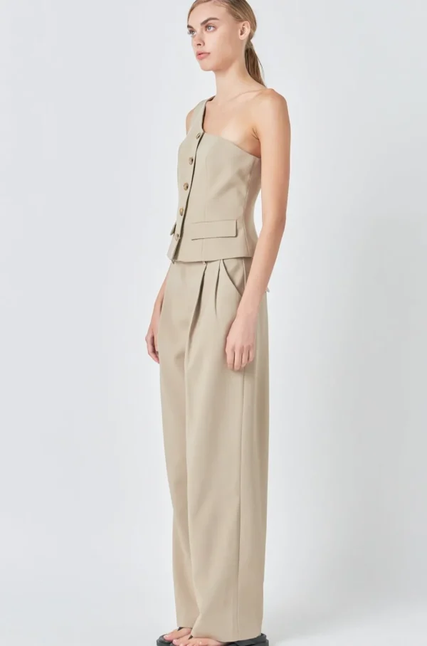 GREY LAB Matching Sets | Pants*- Mid Waisted Long Trousers SAGE