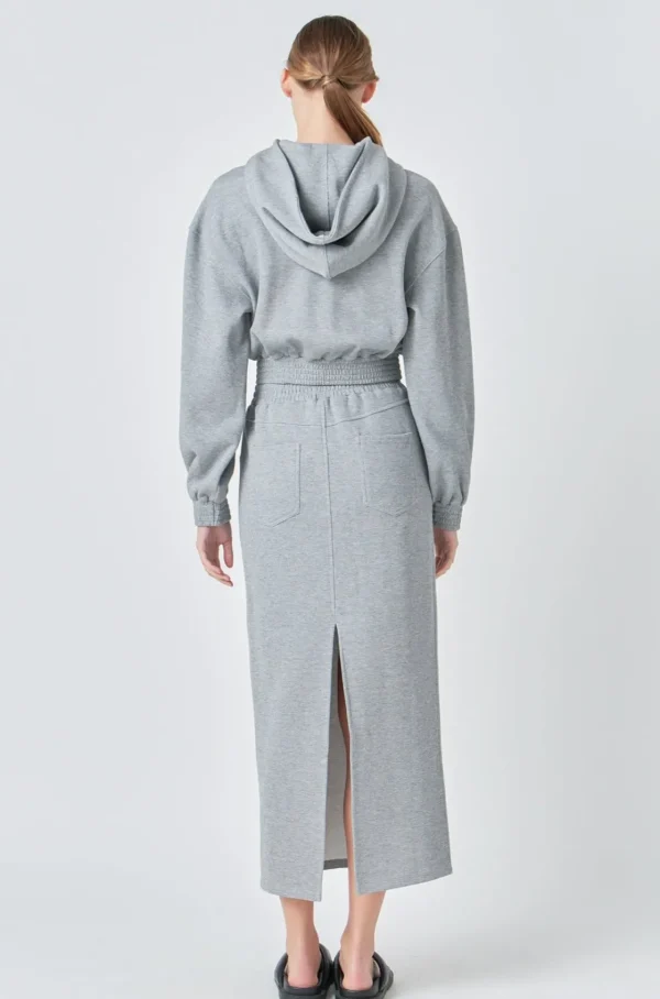 GREY LAB Loungewear | Matching Sets*- Mid-Waisted French Terry Maxi Skirt HEATHERGREY